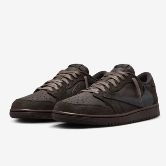 AIR JORDAN 1 X TRAVIS SCOTT VELVET BROWN AND DARK MOCHA SIZE MEN'S 5 PRELOVED - Picture 1 of 1